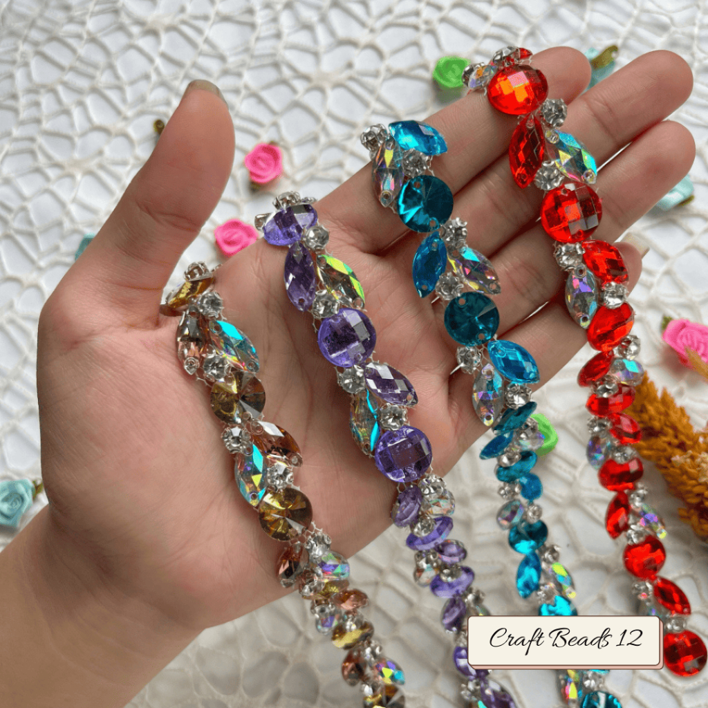 Payet Rangkai Leher N03 / Payet Lengan / Payet Pinggang / Payet Dada / Bisa Custom Warna & Ukuran