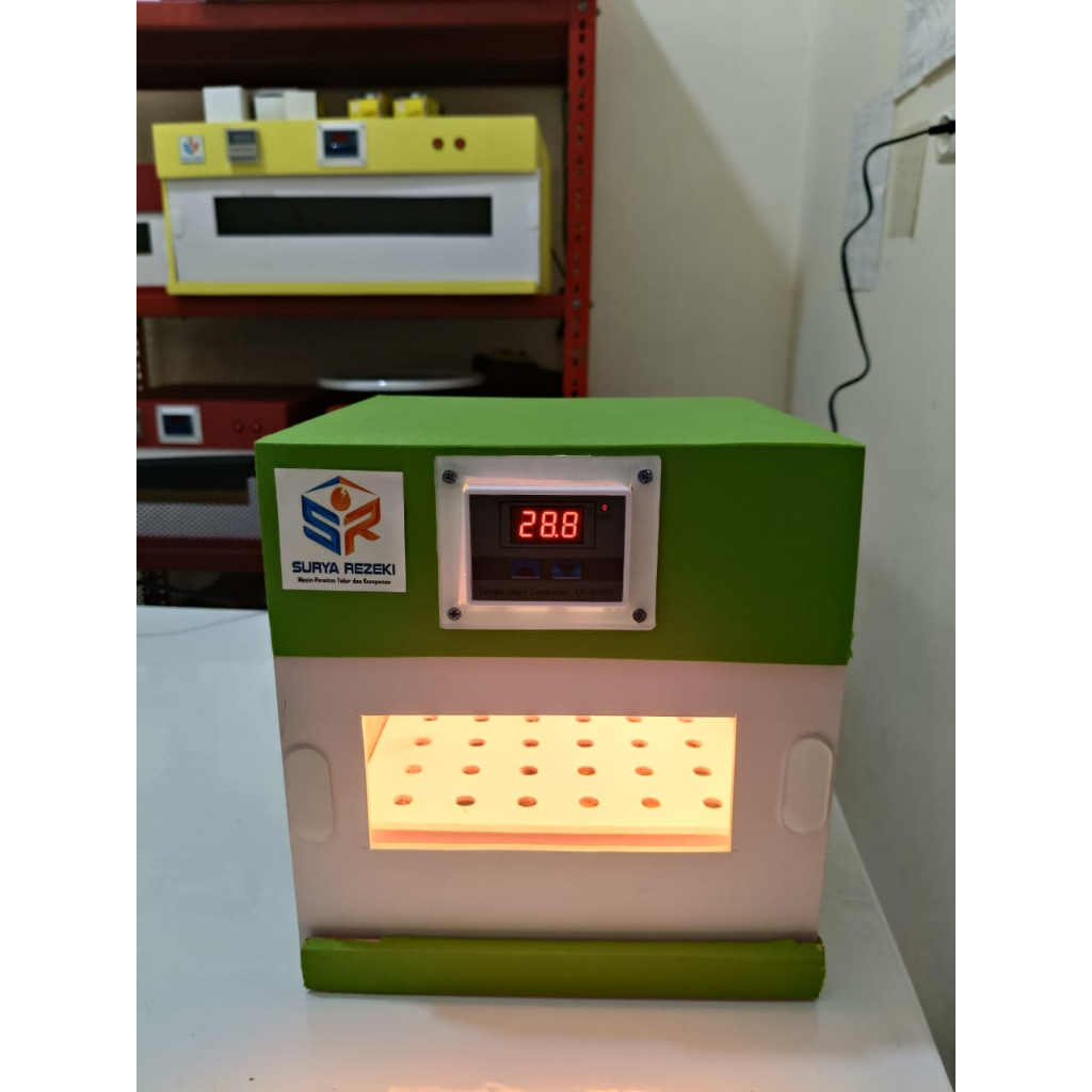 Mesin penetas telur kapasitas 18 butir pembalikan manual ayam bebek burung