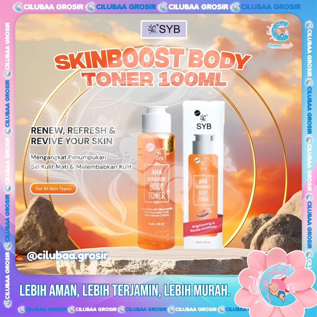 SYB AHA Skinboost Body Toner DNA Salmon 100 ml || Toner Badan SYB