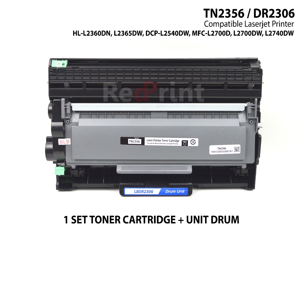 Satu set toner dan unit drum brother DCP-L2540DW / MFC-L2700D  L2700DW / L2740DW / HL-L2360DN / L236