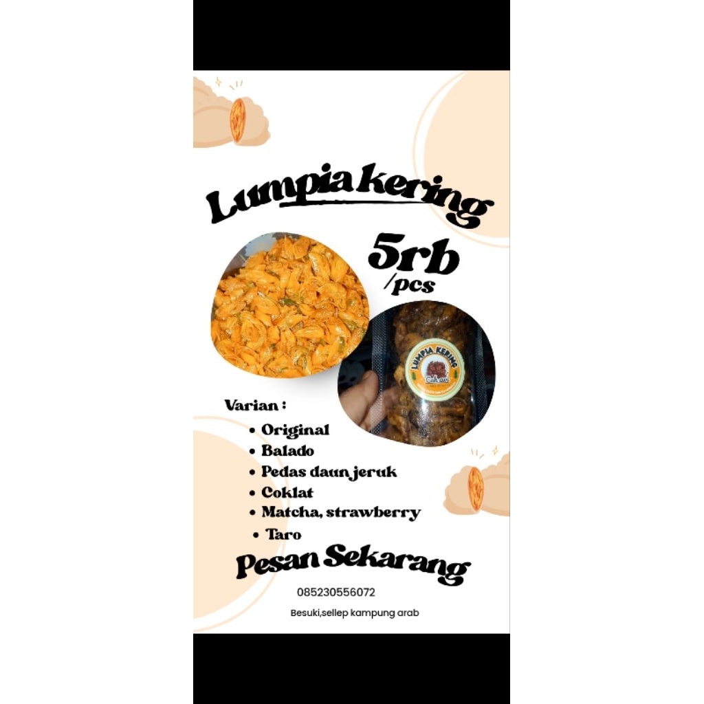 lumpia kering, gurih renyah & lumpia kering manis