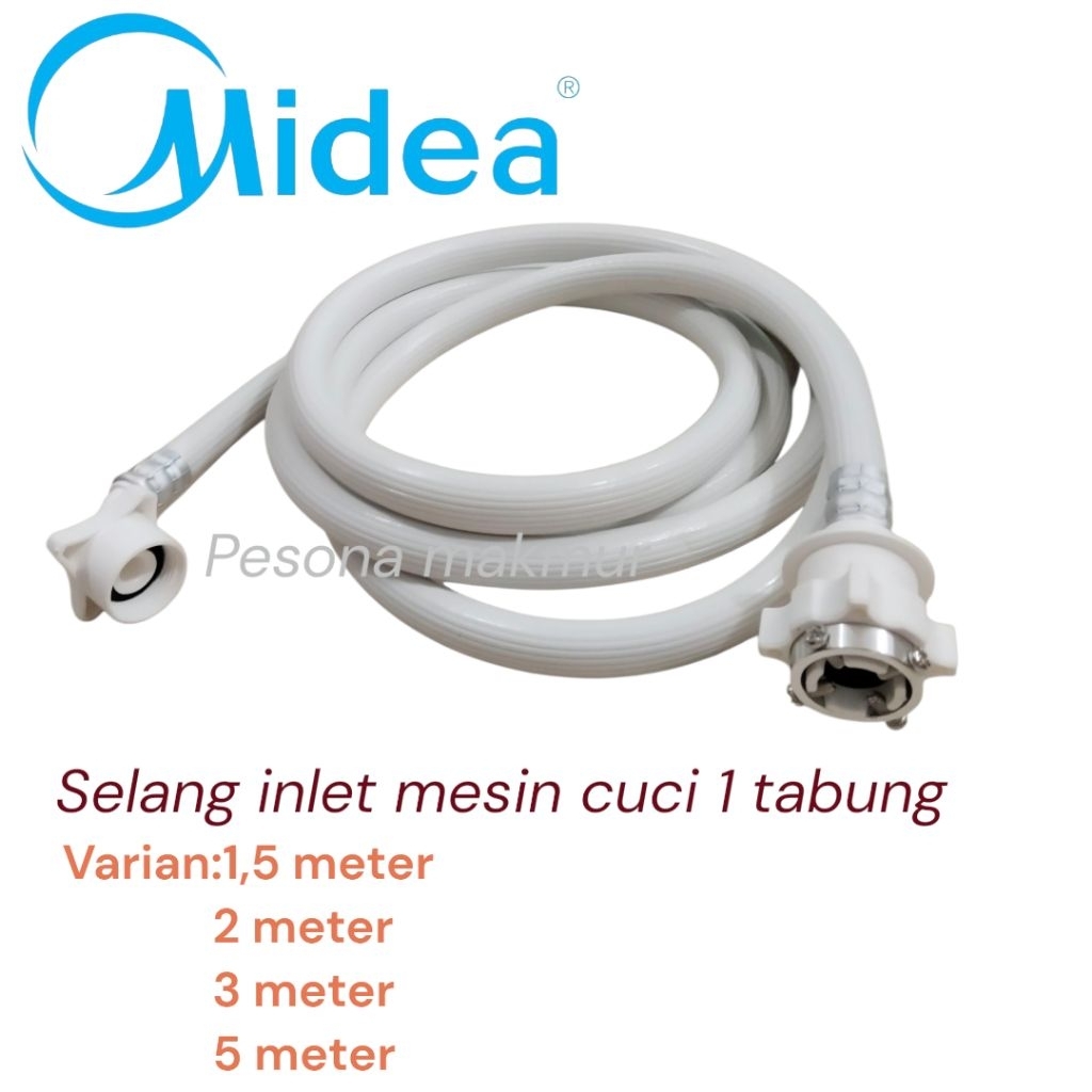 selang water inlet midea mesin cuci 1 tabung/Selang masuk air mesin cuci