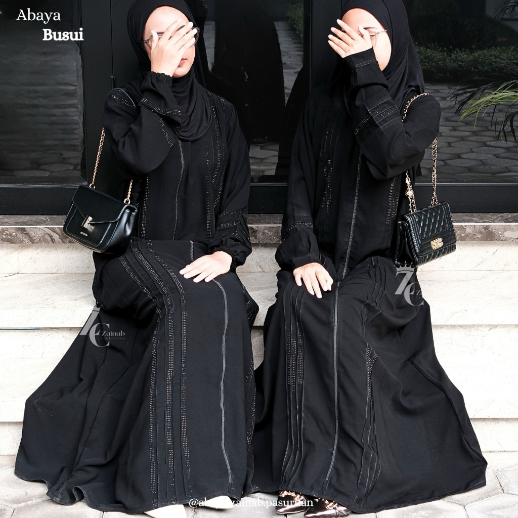 NEW ( ABAYA ZIPER ) black remaja by zainab colllection
