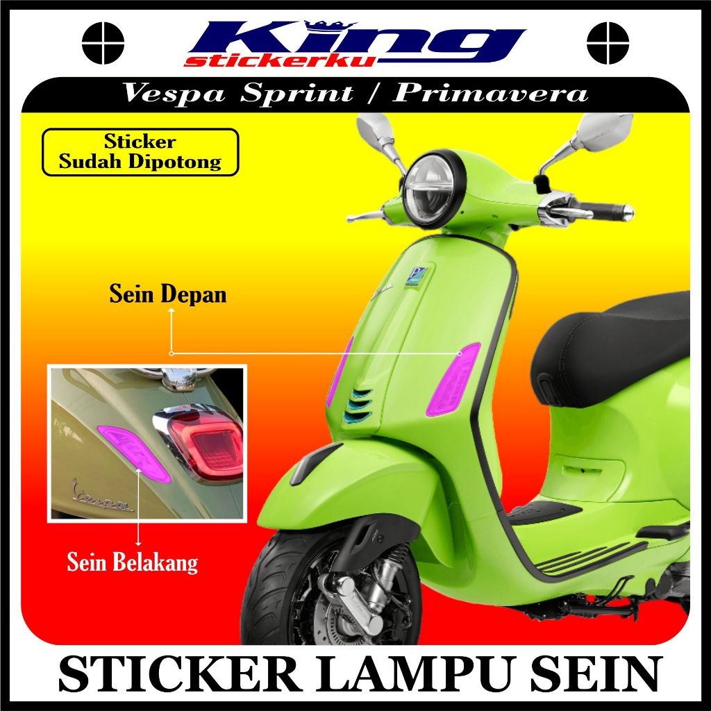 Stiker Lampu Sein Vespa Sprint/Primavera | Stiker Lampu Sein Vespa  Sprint/Primavera | Stiker Pelind