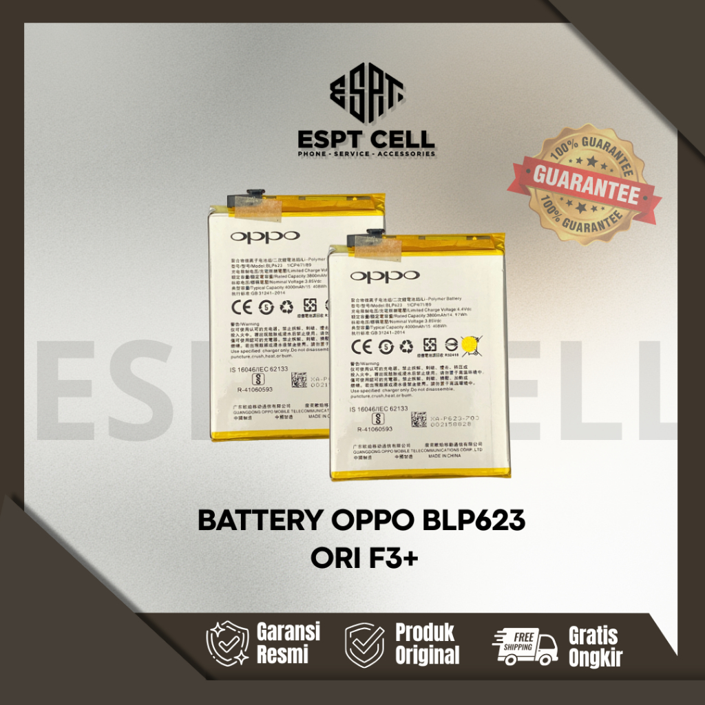 BATERAI BATRE OPPO BLP623 F3 PLUS ORIGINAL
