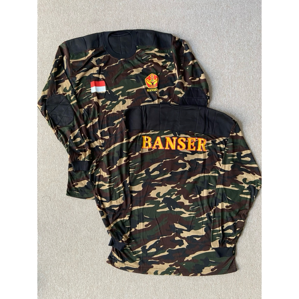 TokoTarana - Kaos Banser Kombinasi Doreng/Hitam Lengan Panjang Kaos Banser Panjang PHH