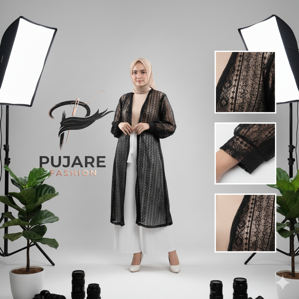 Kardigan Brukat / Cardigan Brukat panjang /Cardigan Brocade /outer burkat panjang