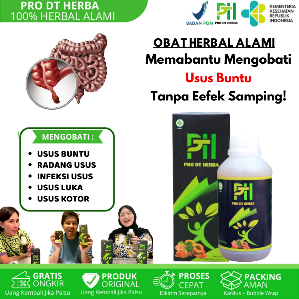 Obat Usus Buntu  Paling Ampuh Tanpa Operasi Infeksi Usus Radang Usus Tumor Usus Herbal PRO DT HERBA