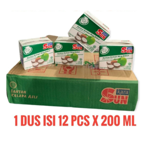 Sun Kara Santan Kara 200 ml / Dus isi 12 pcs