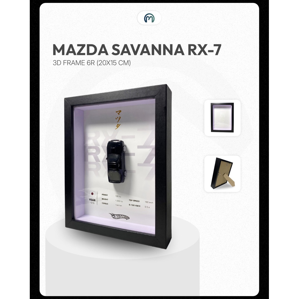 3D Frame Pajangan Hotwheels Diecast Aksesoris