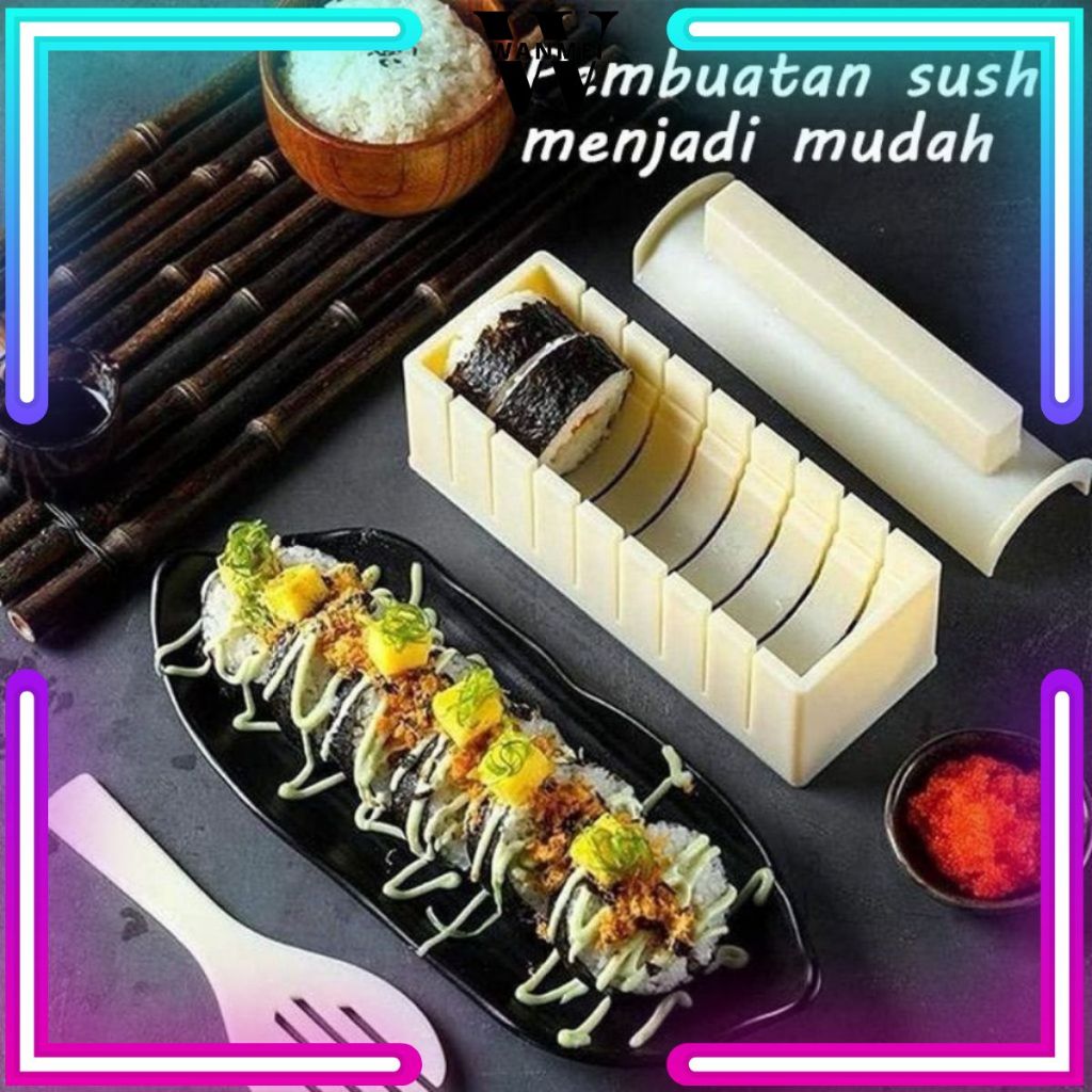 WM Cetakan Sushi Roll Gulungan Sushi Maker Otomatis Praktis Motif Bulat / Cetakan Sushi Termurah