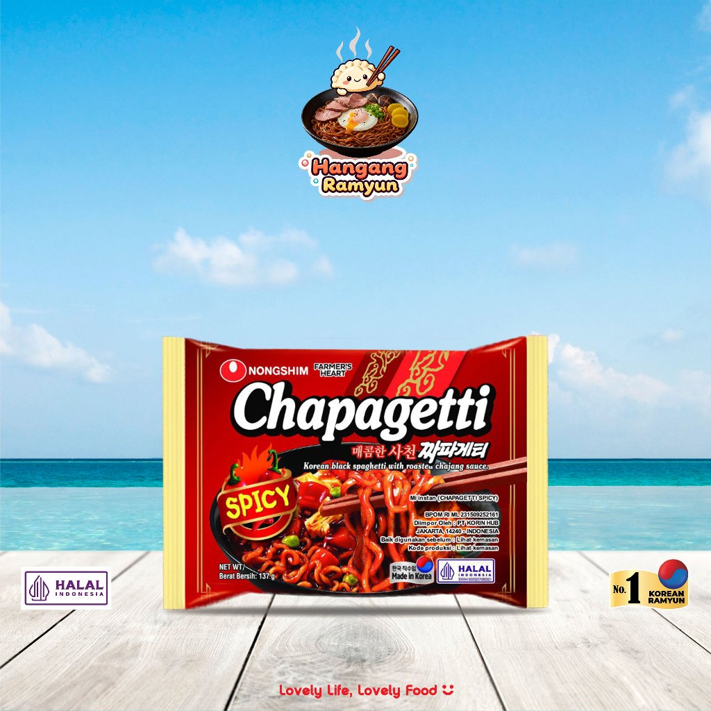 Nongshim Chapagetti SPICY 137gr Instant Jajangmyeon Noodle Halal