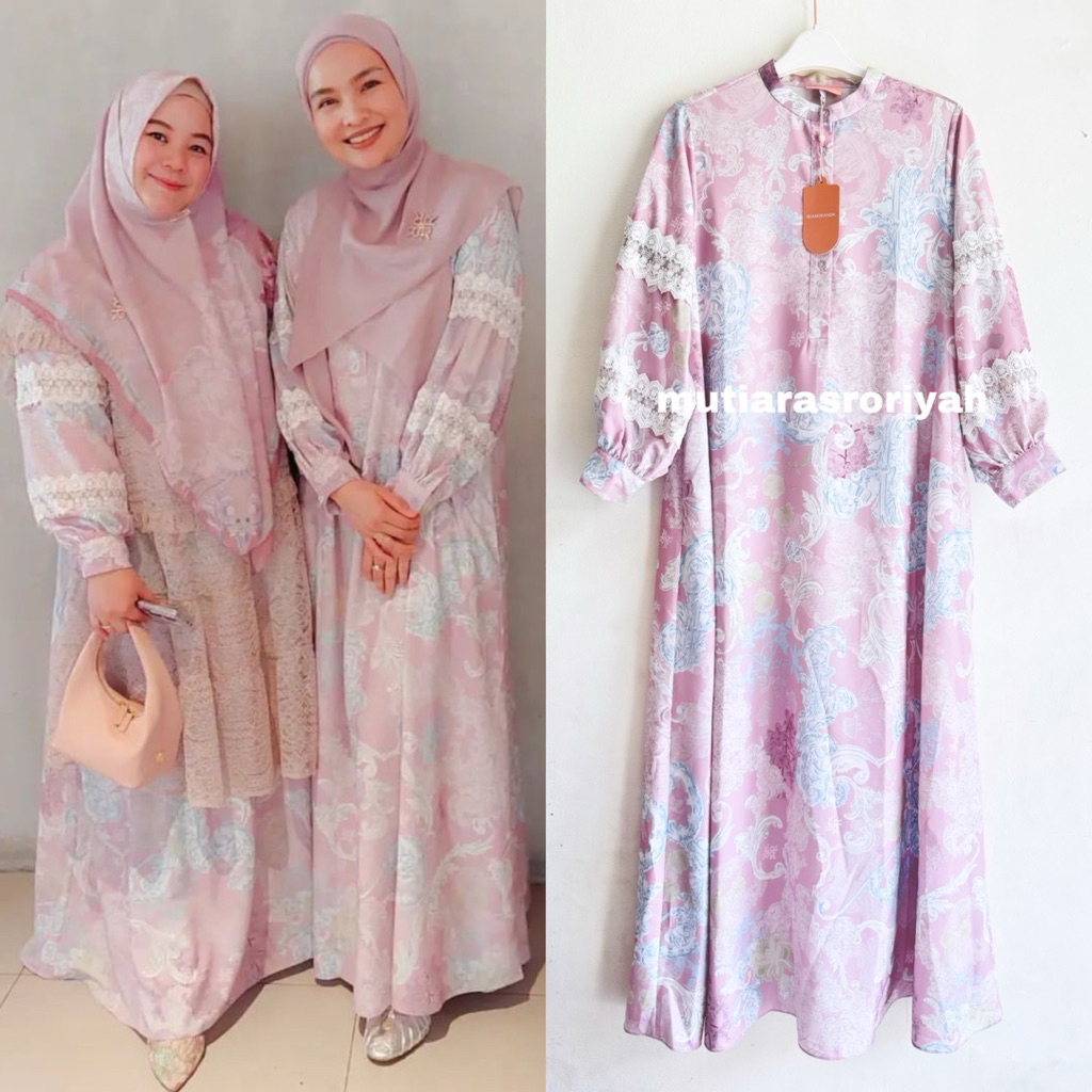 READY STOCK Ria Miranda Dress Lavinia Gamis Riamiranda Pink Kamala 2024