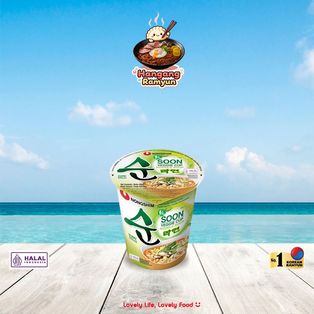 Nongshim Soon Veggie Ramyun Cup halal 67gr