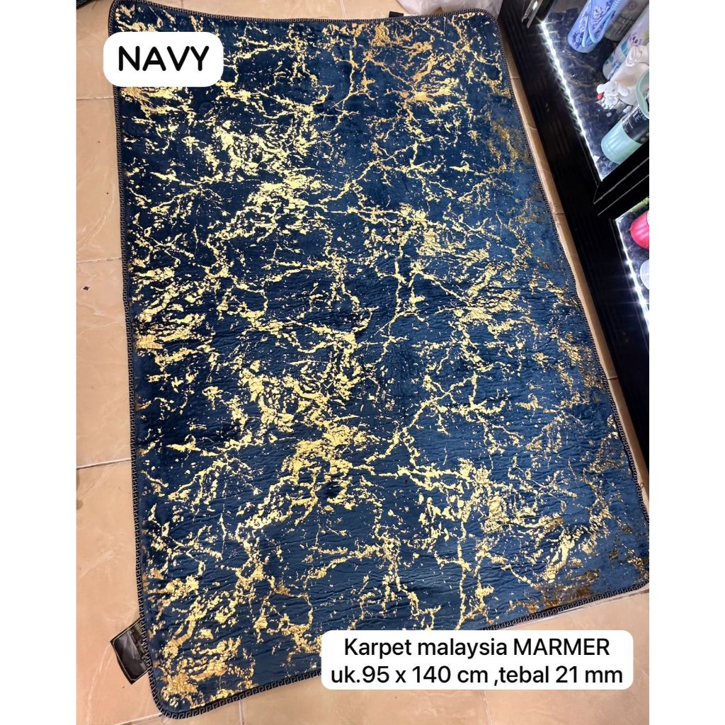 PROMO Karpet Malaysia Premium Motif Marmer Ukuran 95×140cm / Karpet Malaysia Premium Motif Marmer Me