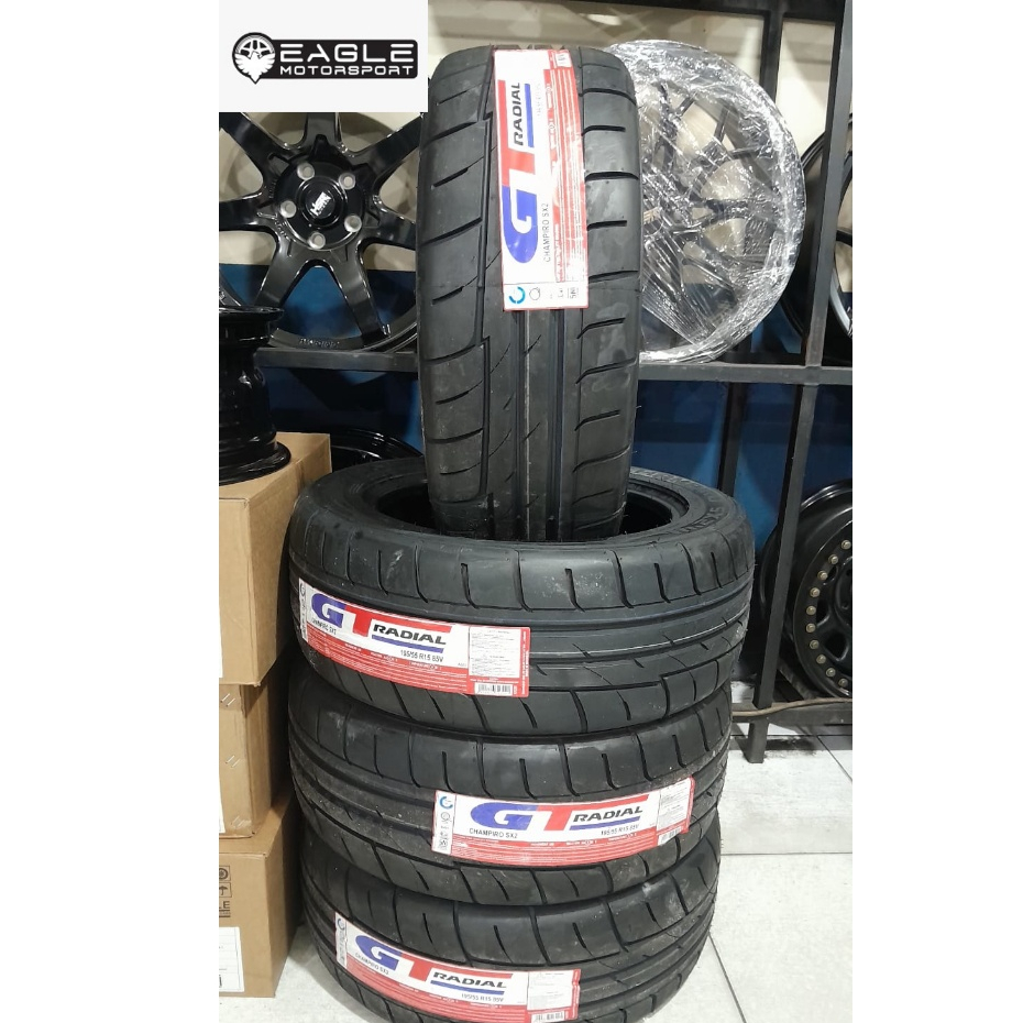 BAN TUBELES GT RADIAL CHAMPIRO X2 195 55 R15 UNTUK JAZZ YARIS SIGRA AVANZA BRIO DLL.
