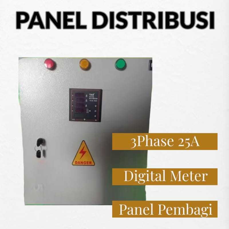 Panel Pembagi 3 PHASE 25 AMPERE DIGITAL METER