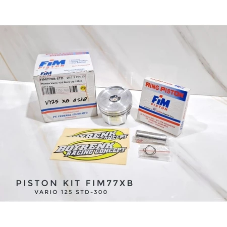 PISTON KIT SEHER SET FIM77 XB VARIO 125 OLD/NEW 57.3 57.8 58.3 58.8 59.3 59.8 PIN13-BOYRENK