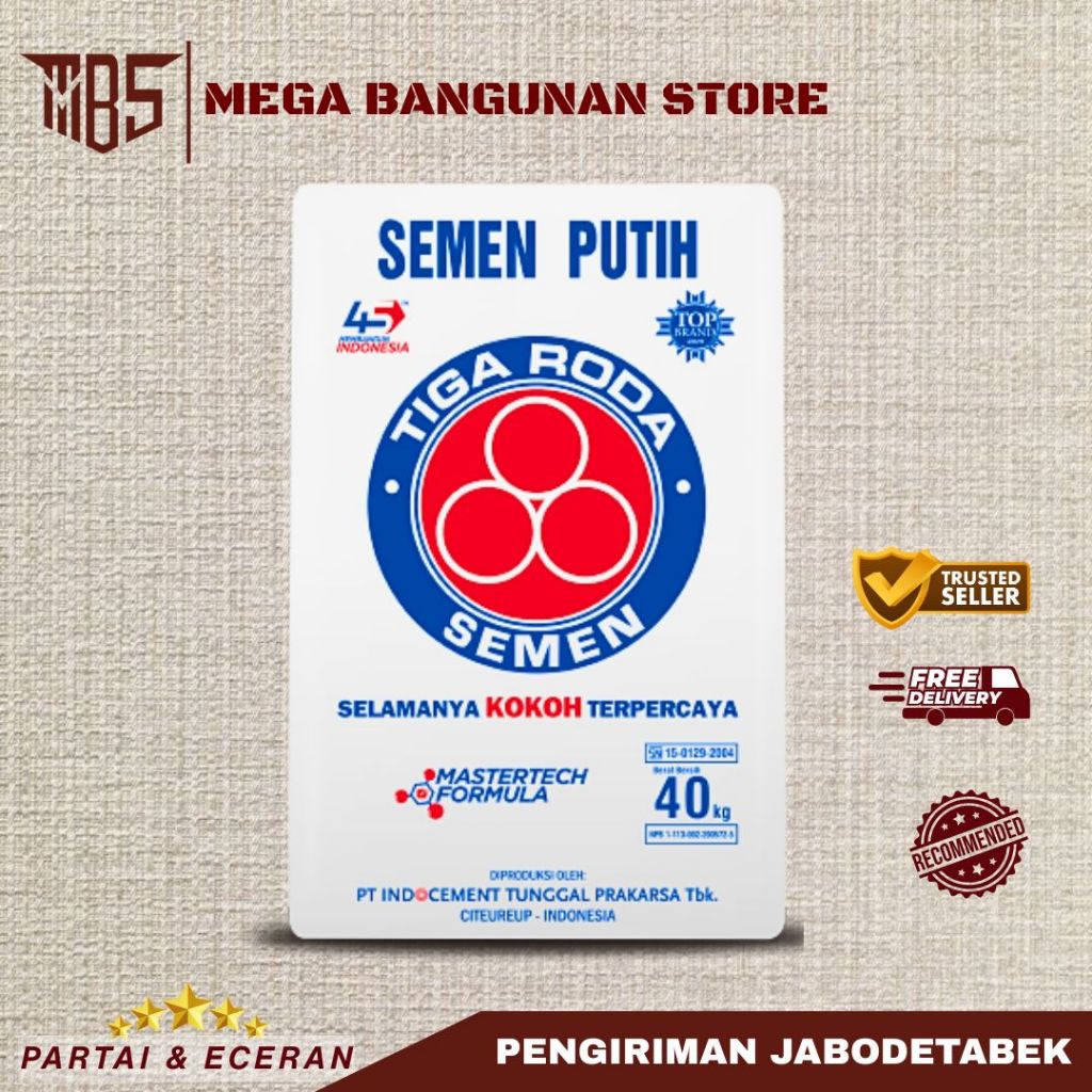 SEMEN PUTIH SEMEN TIGA RODA 40kg |1Sak