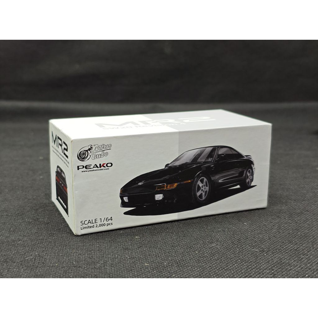 Micro Turbo x Peako 1/64 Toyota MR2 SW20 Black Gift Edition