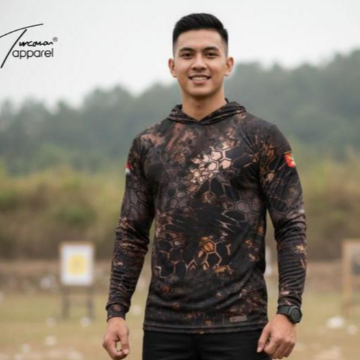 Kaos Hunter Tactical Camo – Jersey Outdoor Pria Lengan Panjang