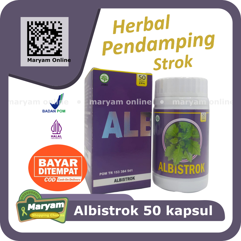 Albistrok Obat Herbal Stroke Halal 50 Kapsul