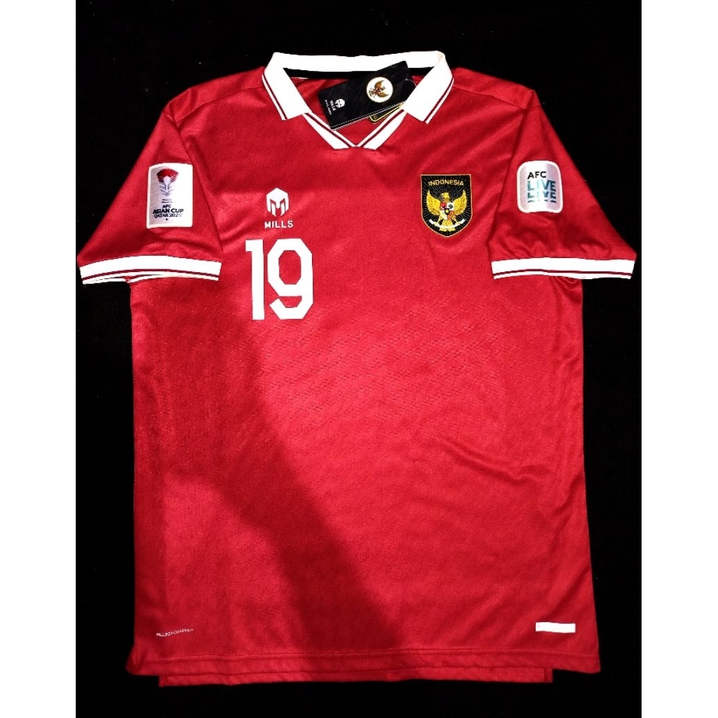 JERSEY TIMNAS INDONESIA HOME 2022 MILLS KW PLAYER ISSUE GRADE A ++