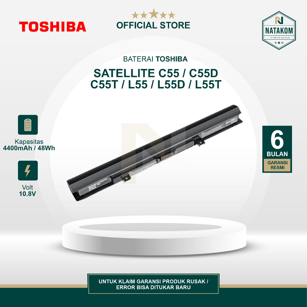 BATERAI TOSHIBA SATELLITE C55 C55D C55T L55 L55D L55T