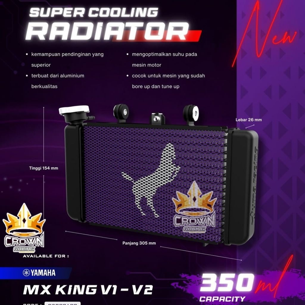 Radiator Uma Racing V2 Super Cooling Yamaha MX King / MX New 135