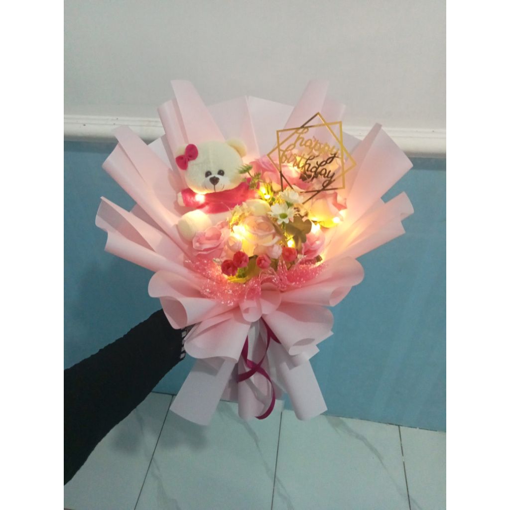 buket bunga hujau S bold