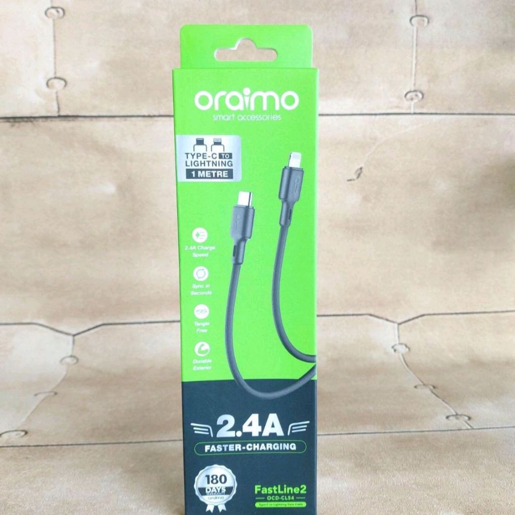 ORAIMO OCD-CL54 fastLine 2 Data Cable Type-C To Lightning Faster Charging 2.4A