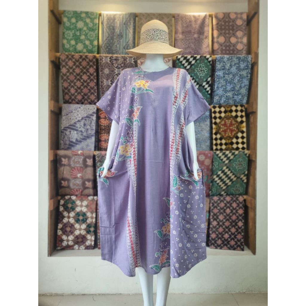 GAWUNG Daster Lowo Batik Colet Ld 140 Rayon Premium Jumbo Busui Homedress Adem Tebal Nyaman Halus Ov