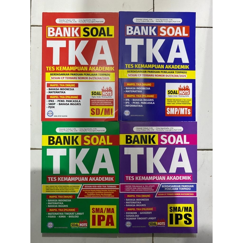 BANK SOAL TKA SD SMP SMA / BANK SOAL TES KEMAMPUAN AKADEMIK SD SMP SMA IPA IPS
