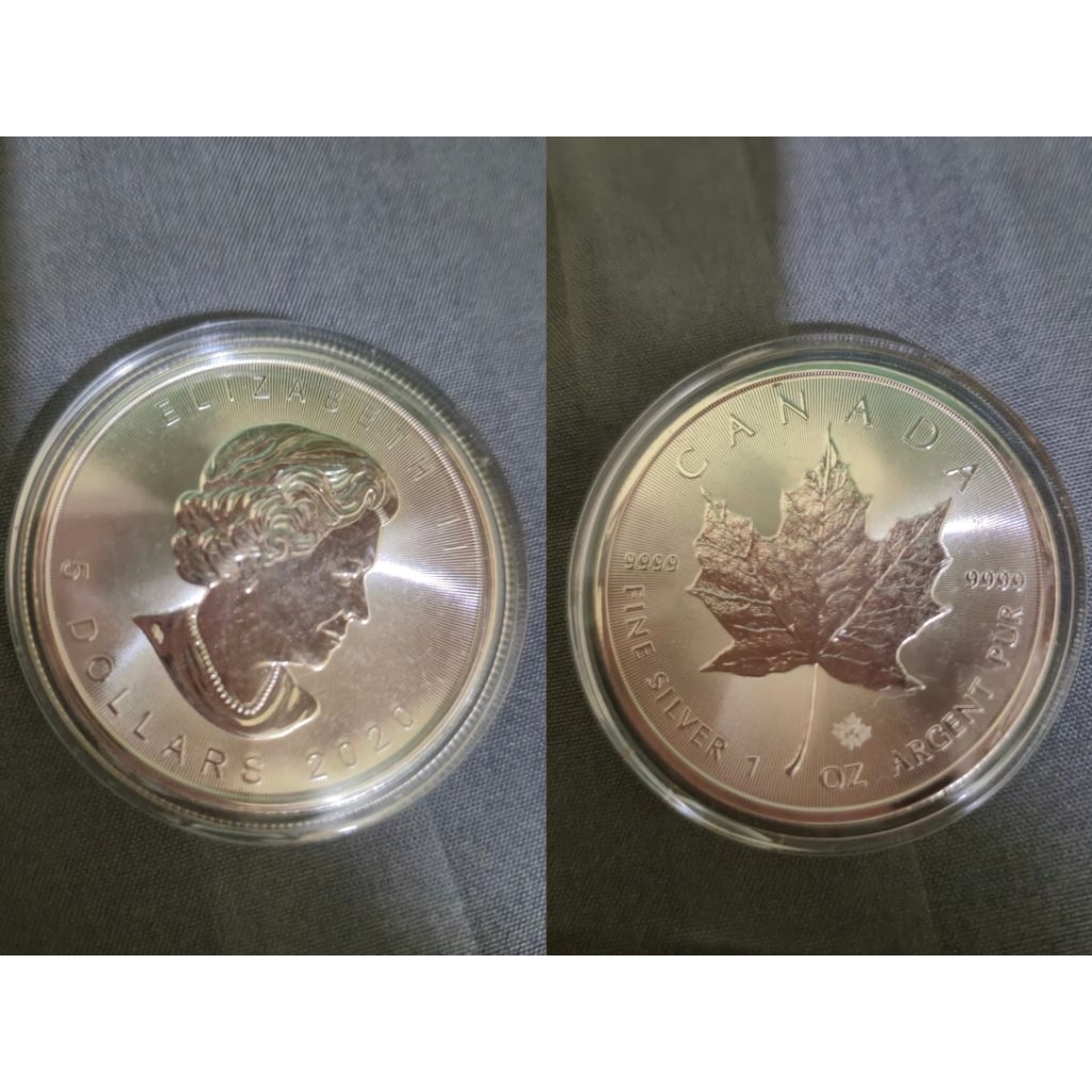 KOIN PERAK ORI CANADA 1 SILVER OZ