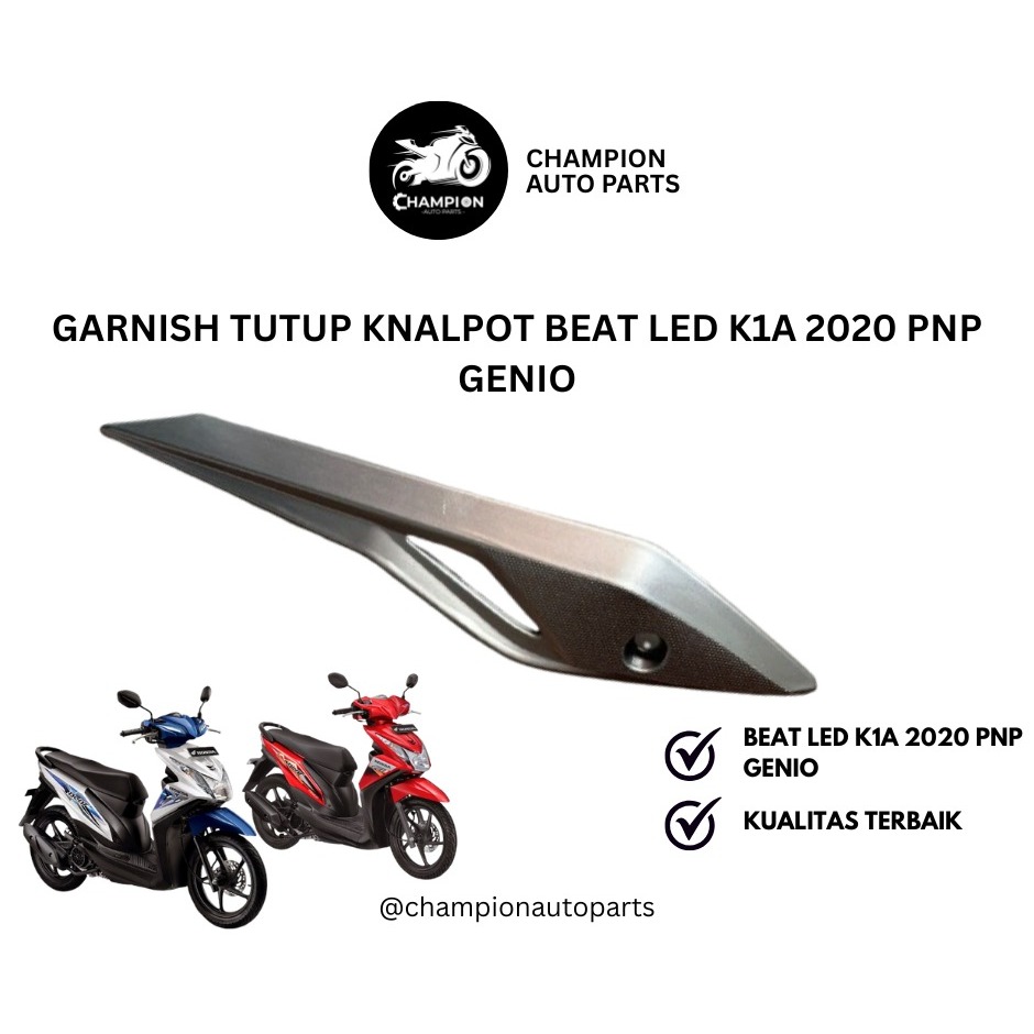 Garnish Tutup Knalpot Beat Led K1A 2020 Pnp Genio