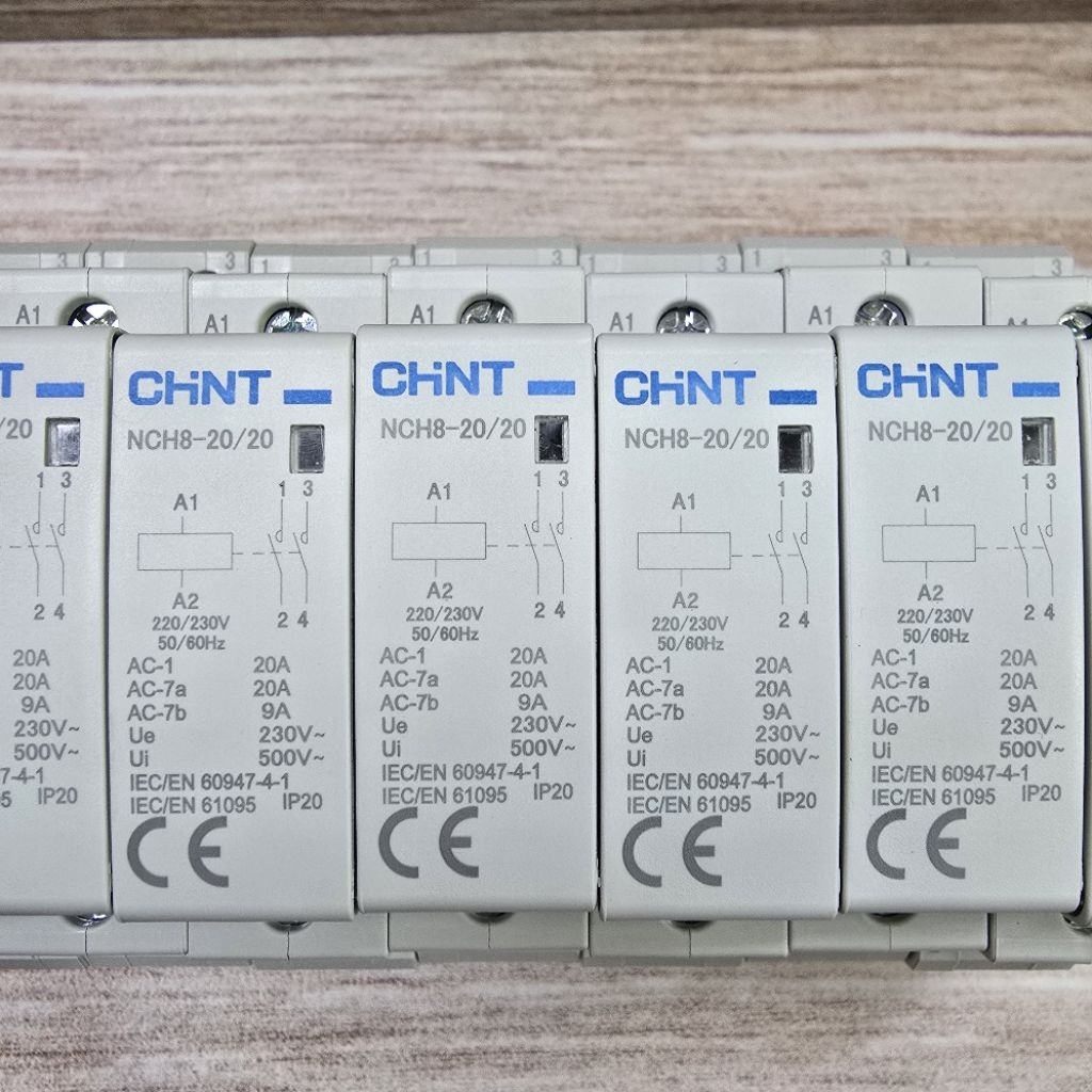 DIN ICT CONTACTOR NCH8-20/20 20A 2NO KONTAKTOR DIN RAIL CHINT ELECTRIC