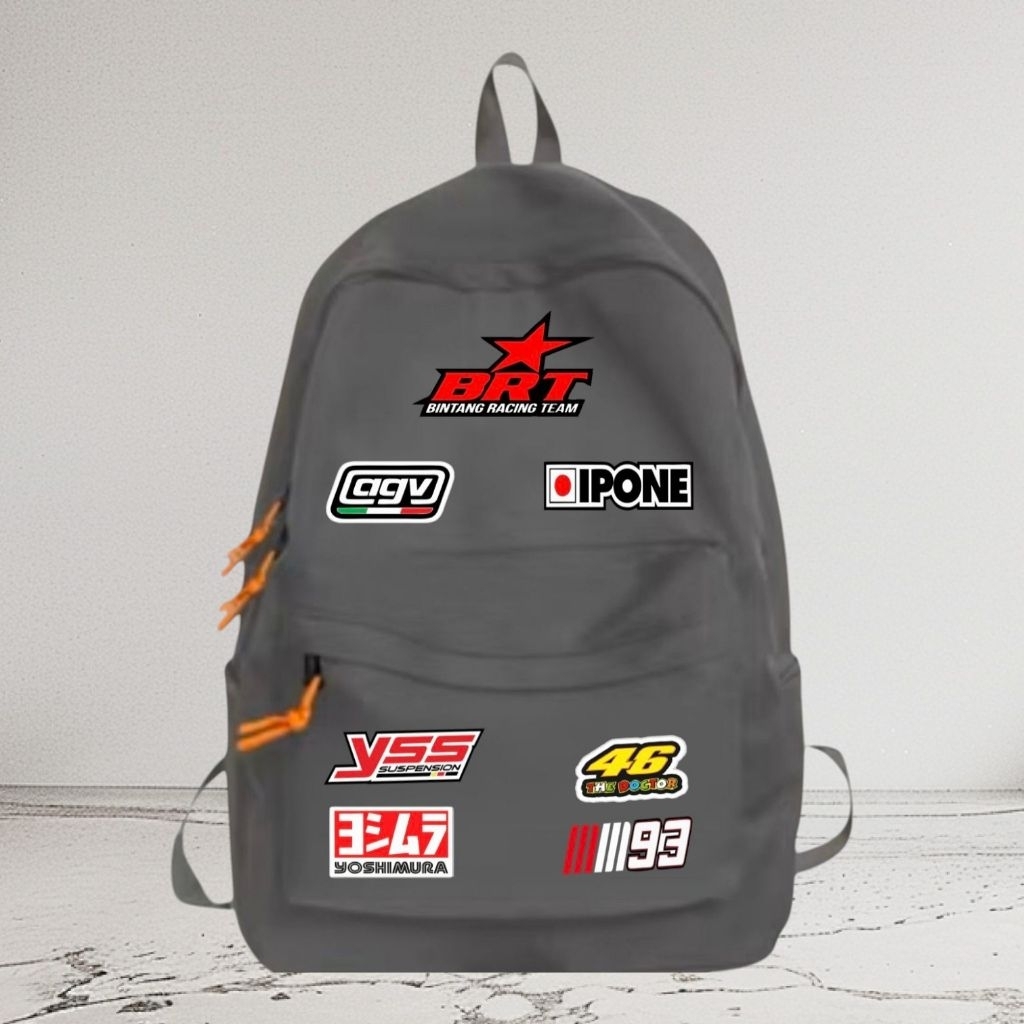 TAS RANSEL PRIA BRT 46 ABU KEREN UNTUK SEKOLAH KULIAH DAN BEKERJA