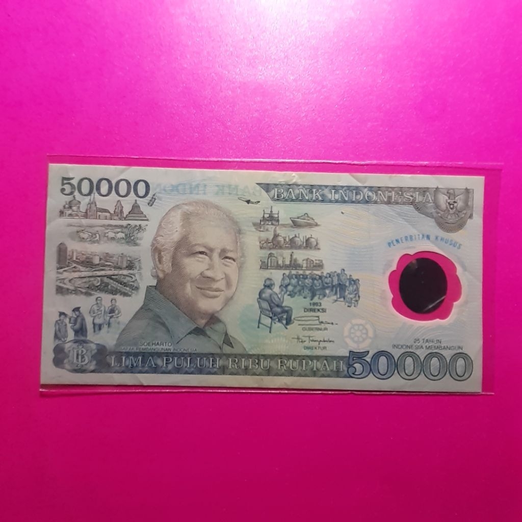 uang kuno 50000 rupiah tahun 1993