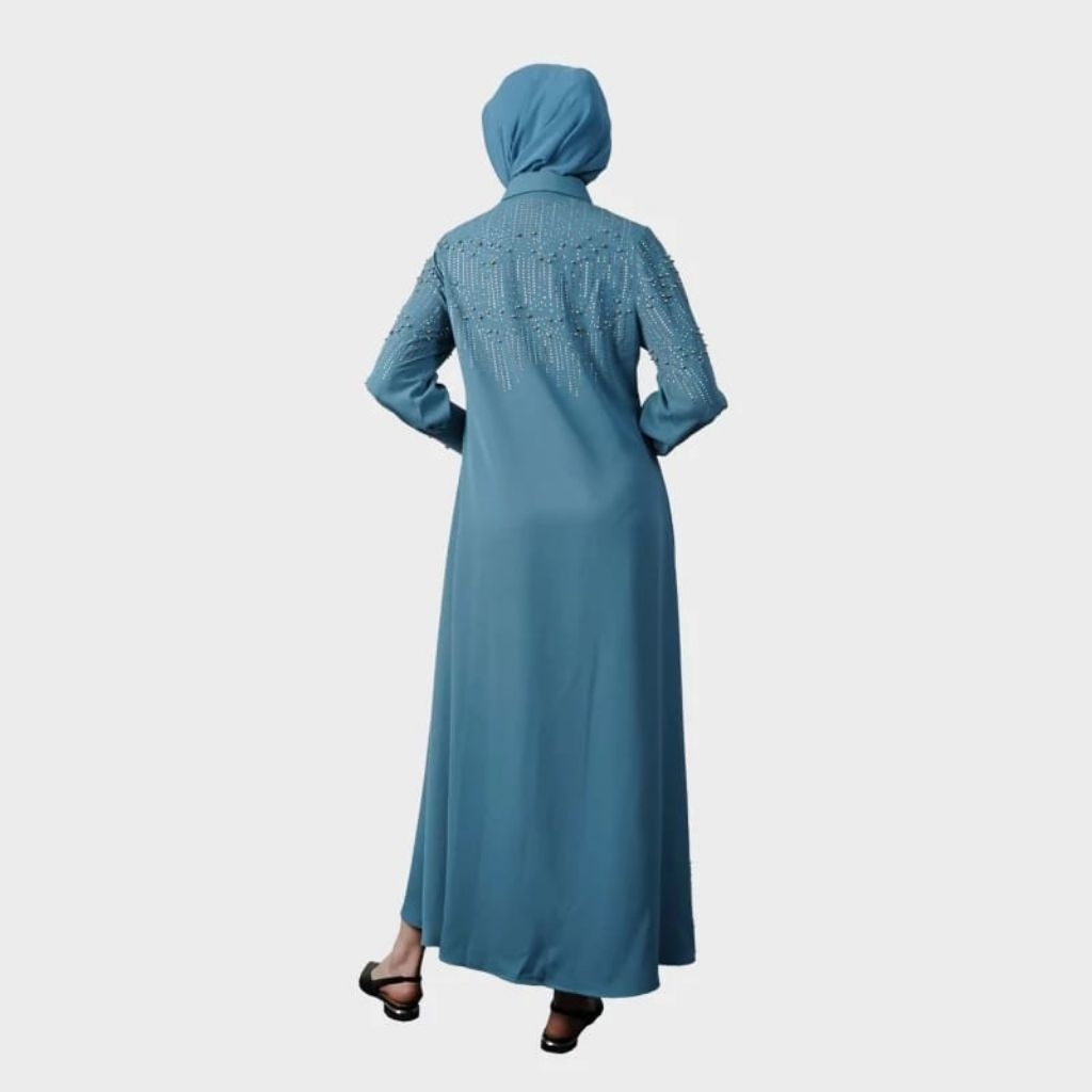 ABAYA HIKMAT A58811 BLUE/GAMIS/BAJU MUSLIMAH