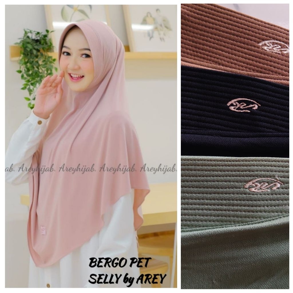 JILBAB JUMBO SELLY PAD bahan jersey irish premium nyaman by AREY