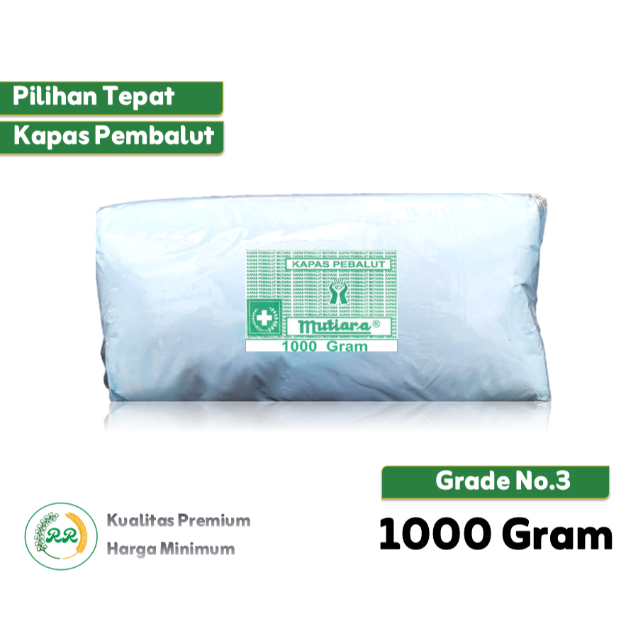 Kapas Filter Air Zernii Kiloan 1000gr Kapas Pembalut Serbaguna Grade No3