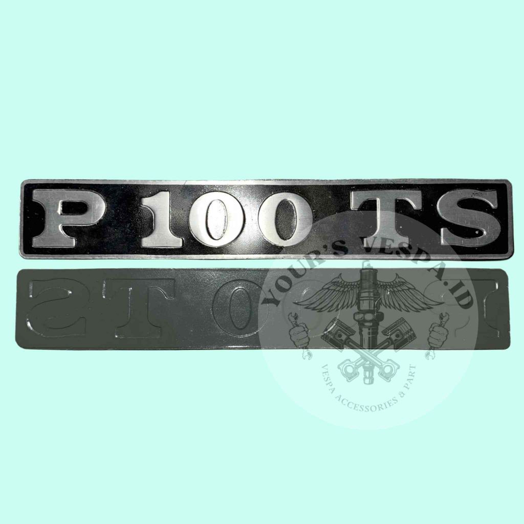 EMBLEM STIKER TEPONG SAMPING NOS VESPA P 100 TS PTS SMALLFRAME