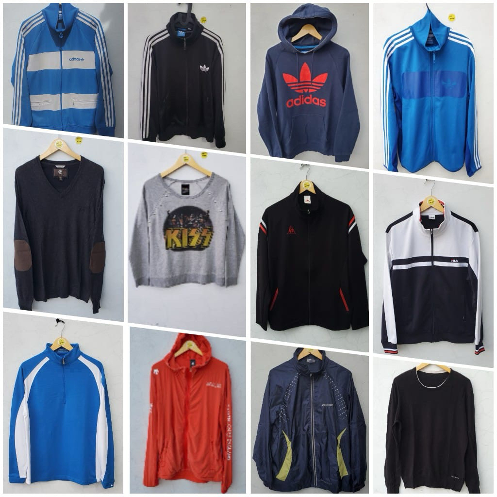 jaket tracktop hoodie trucker jeans Outdoor Sport preloved branded bekas berkualitas