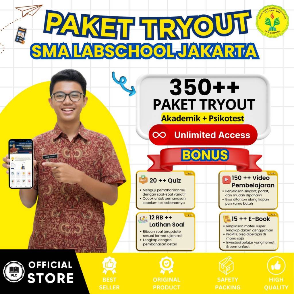 PLC - Tryout Online SMA Labschool 2026 – Aplikasi CAT Online, Tryout & Akun Belajar Lengkap