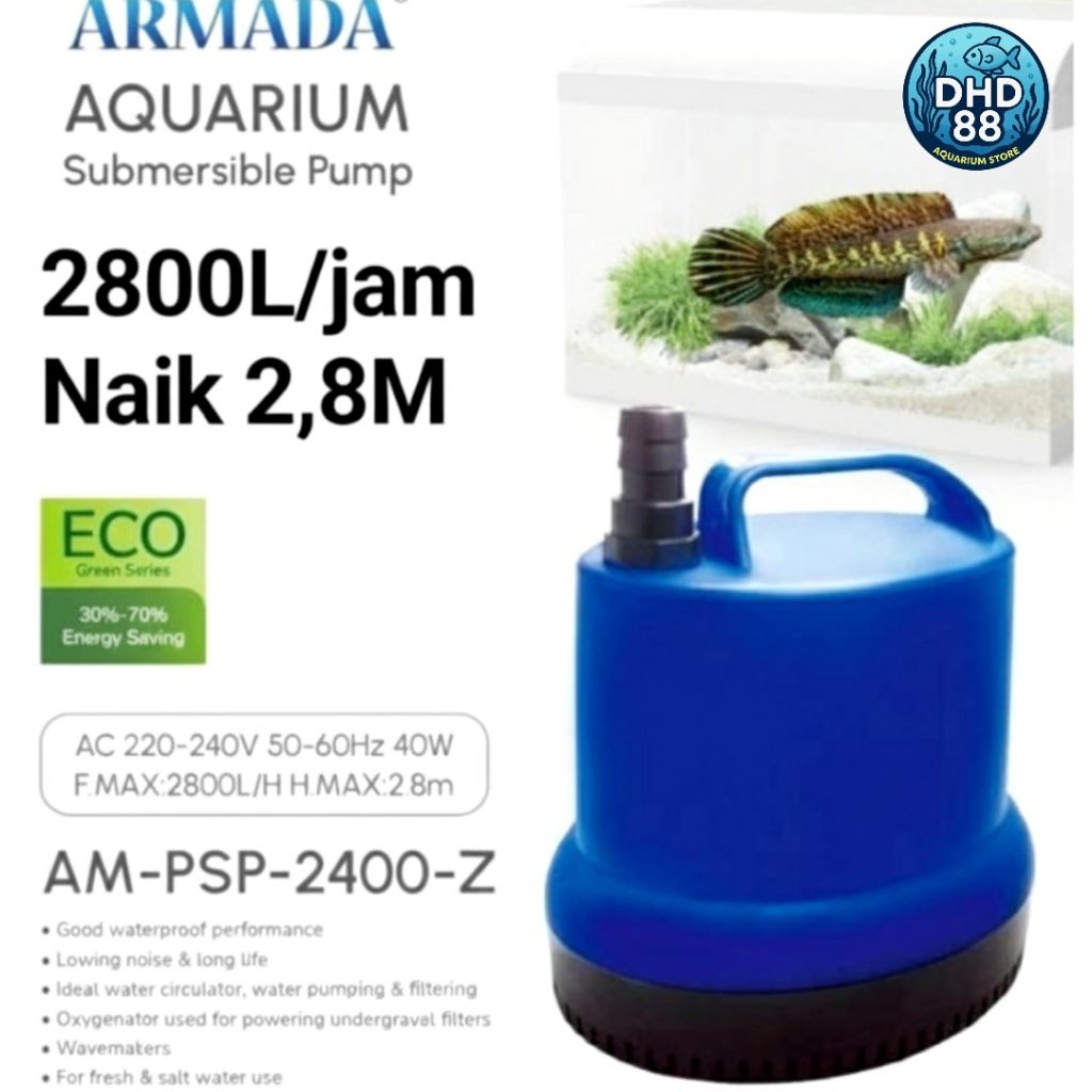 Xcamellyaa Pompa Celup Aquarium Armada Am/ Hikari Hk Psp 2400Z