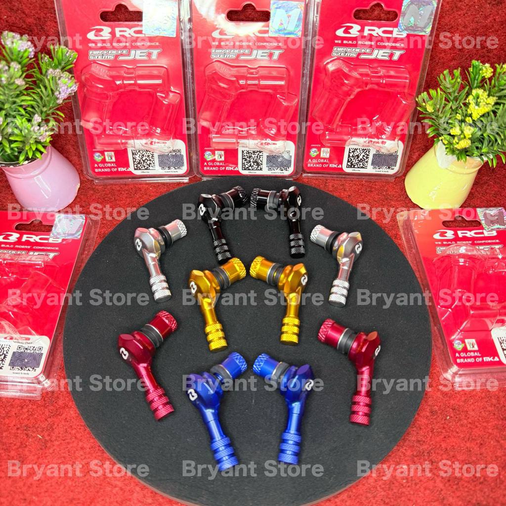 RCB RACING PENTIL AIR VALVE STEMS JET VELG BAN TUBELESS BENGKOK MIRING CNC 8MM 10MM M8 M10 8 10 M MM