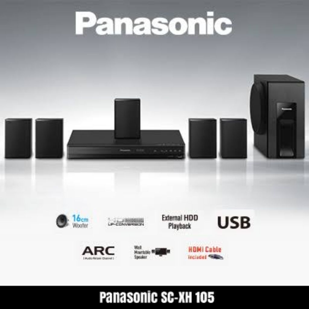 PANASONIC Home Theater 5.1 CH SC-XH105 Garansi Resmi