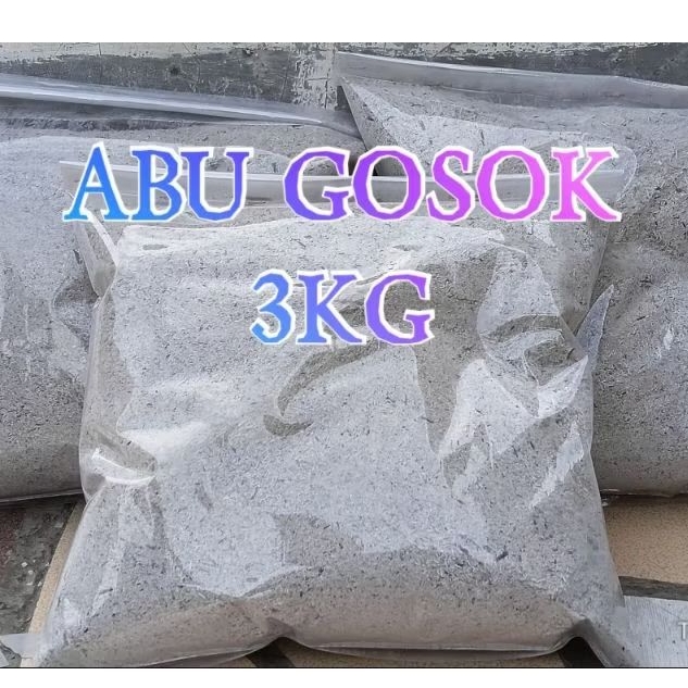Abu gosok 3kg | abu untuk media telur asin | abu untuk pembersih wadah atau alat dapur