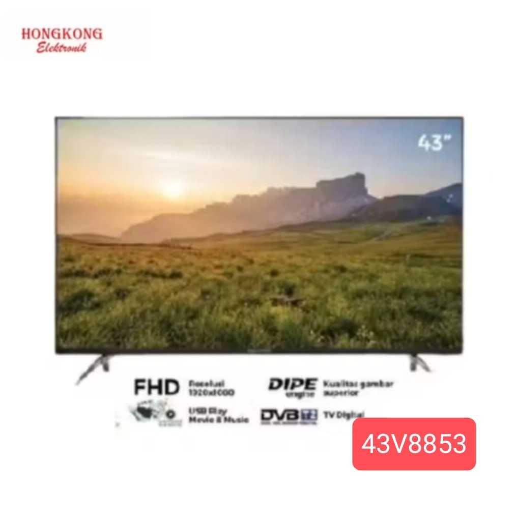 TV POLYTRON LED TV DIGITAL 43Inch 43V8853 43"