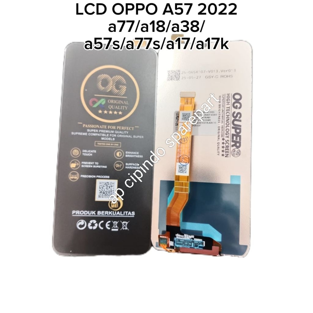 LCD TOUCHSCREEN OPPO A57 5G 2022/ Oppo A57 4G 2022 ORIGINAL 100% FULL SET+FREE TG